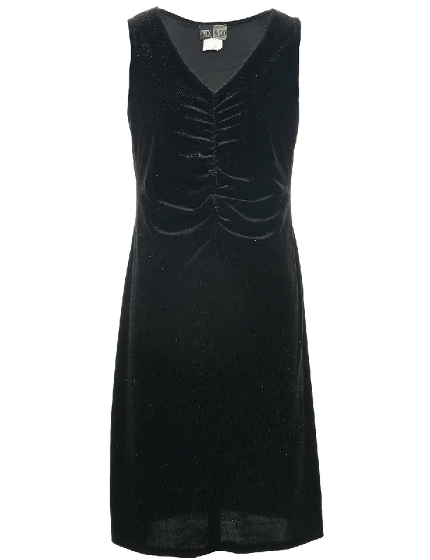 Fresh And Elegant Metallic Pattern Evening Dress - M