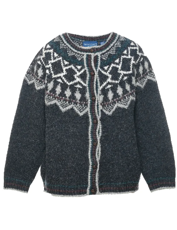 Fashion Concept Nordic Dark Grey Cardigan - L