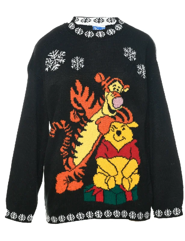 Sports Style Nordic Winnie The Pooh And Tigger Jumper - L