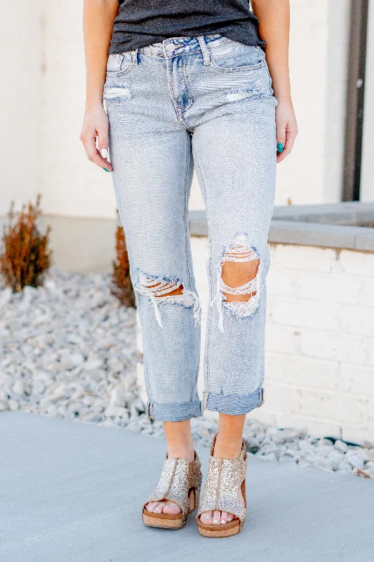 Relaxed Fit Dixon High Rise Distressed Boyfriend