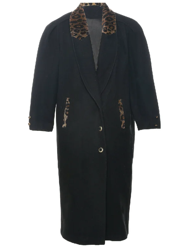 Cute Design Single Breasted Wool Coat - L
