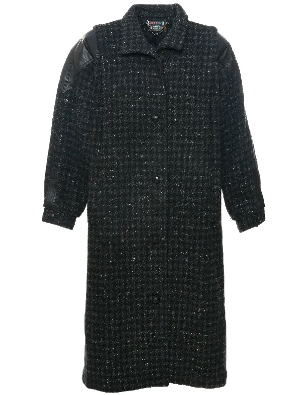 Modern Comfort Wear Single Breasted Wool Coat - L