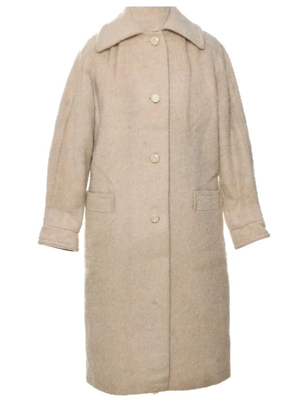 Relaxed Jackets Single Breasted Wool Coat - L