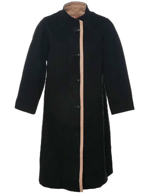 Soft Fabric Looks Single Breasted Wool Coat - M