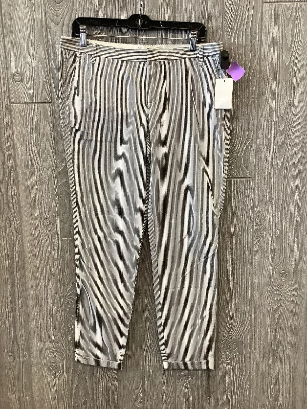 Fashion Wear Striped Pattern Jeans Cropped Caslon, Size 8