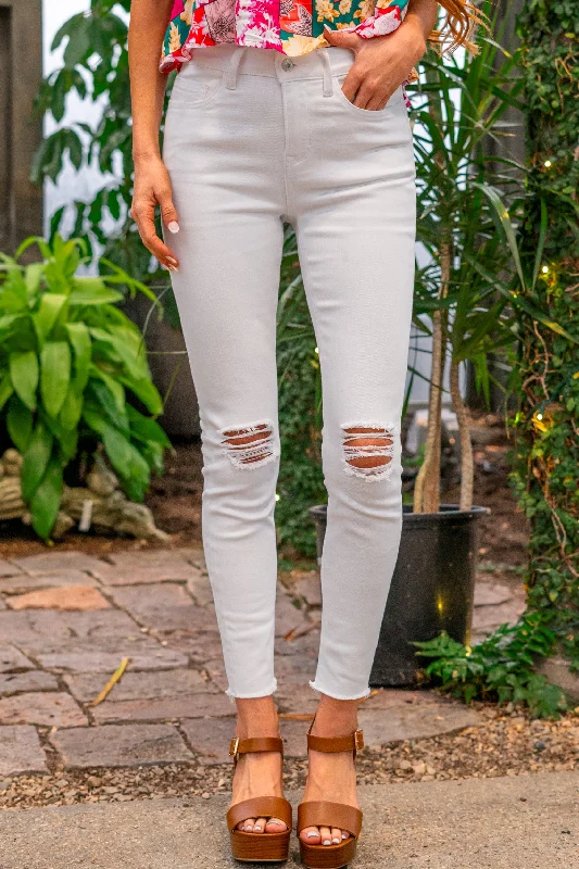 High Street Fashion Thrilled High Rise Crop Skinny Jeans