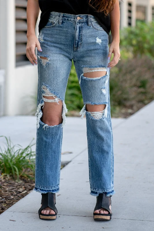 Soft Fabric Looks Tuscaloosa High Rise Distressed Straight
