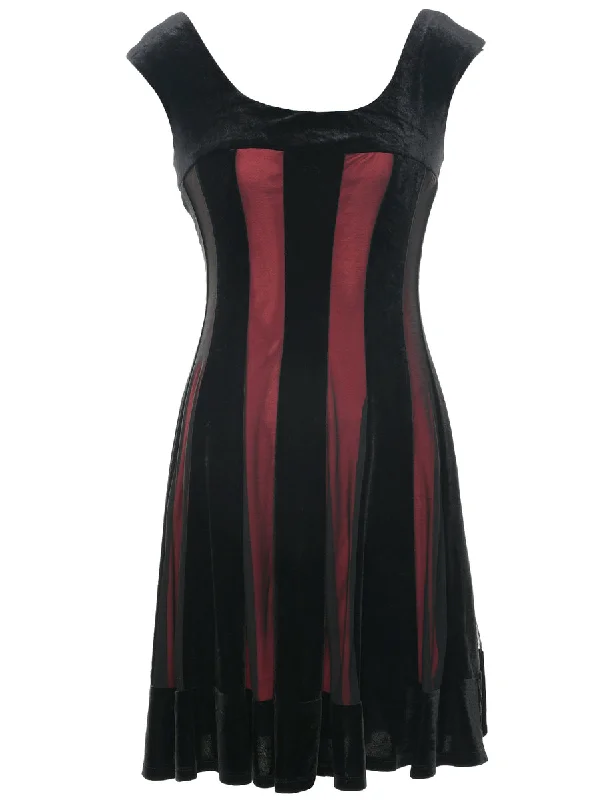Youthful Style Velvet Evening Dress - S