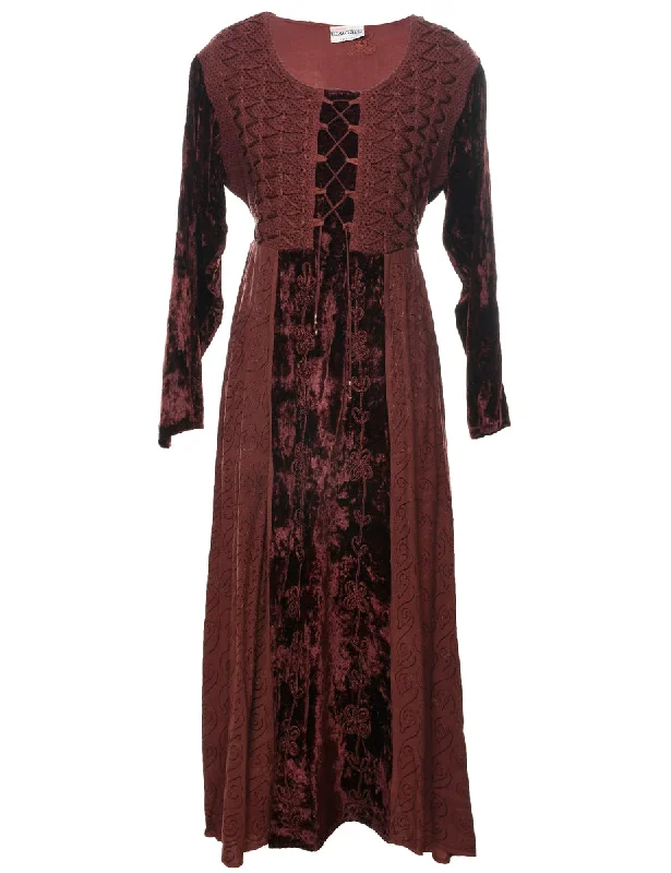 High-end Design Velvet Evening Dress - XL
