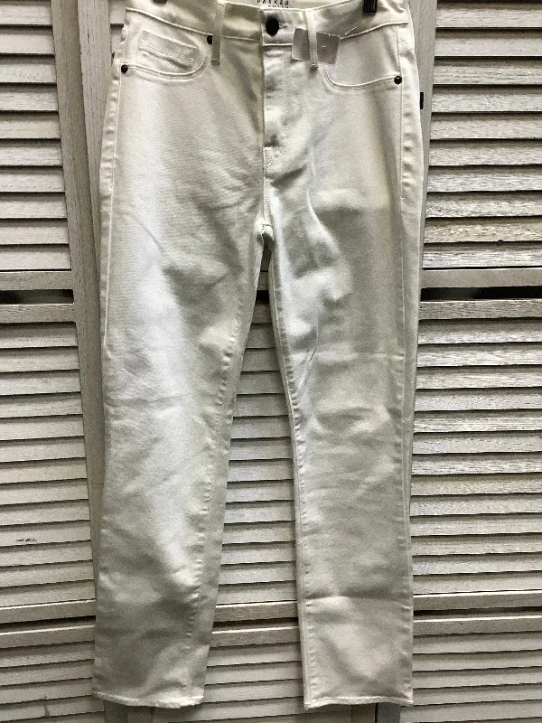 Spiritual Vitality White Denim Jeans Straight Parker Smith, Size 2