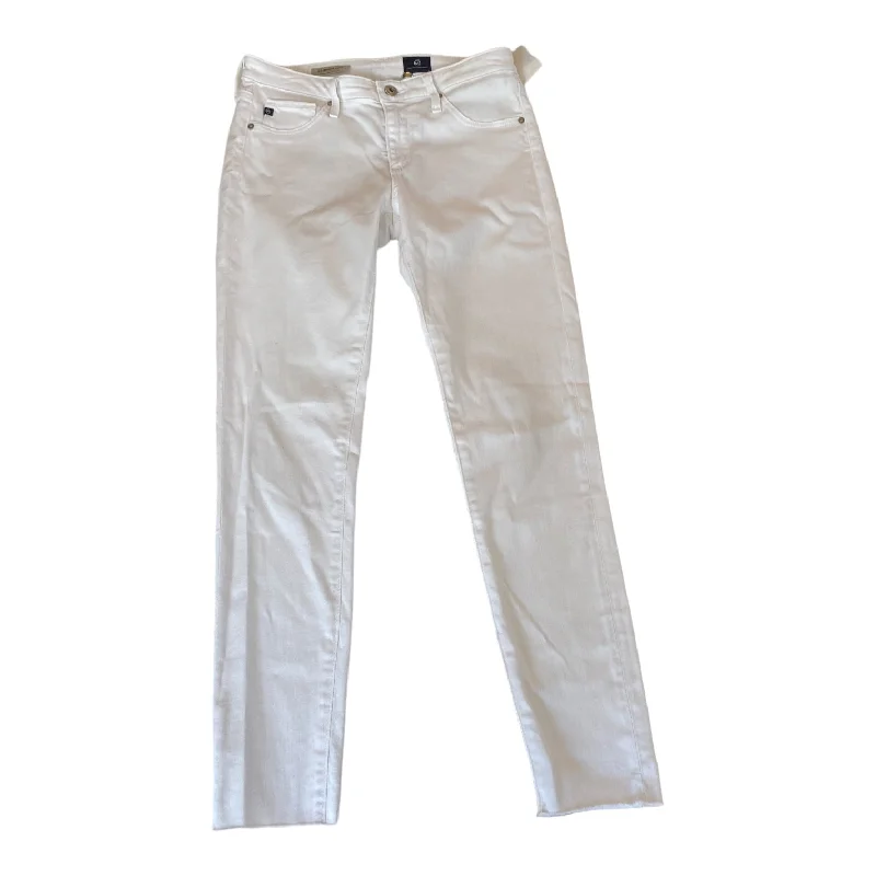 High-end Fabrics White Jeans Skinny Adriano Goldschmied, Size 4