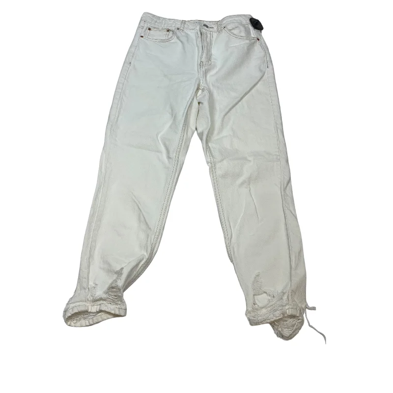 Urban Style White Jeans Straight Top Shop, Size 6