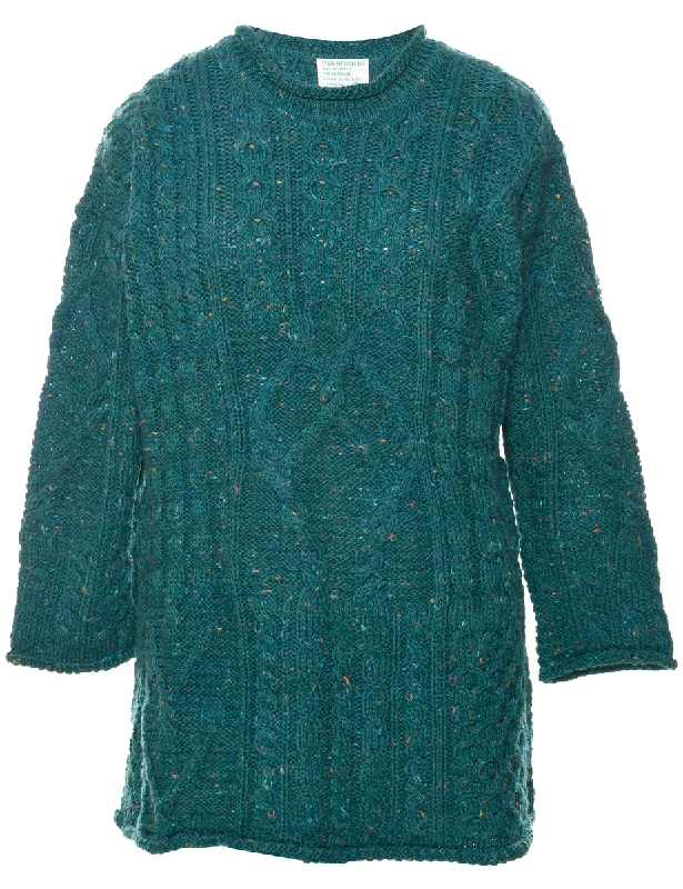 Fashion Pioneer Wool Cable Knit Jumper - S