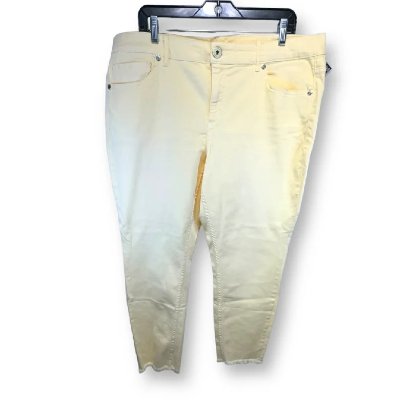 Easy Chic Wear Yellow Jeans Straight Maurices, Size 20