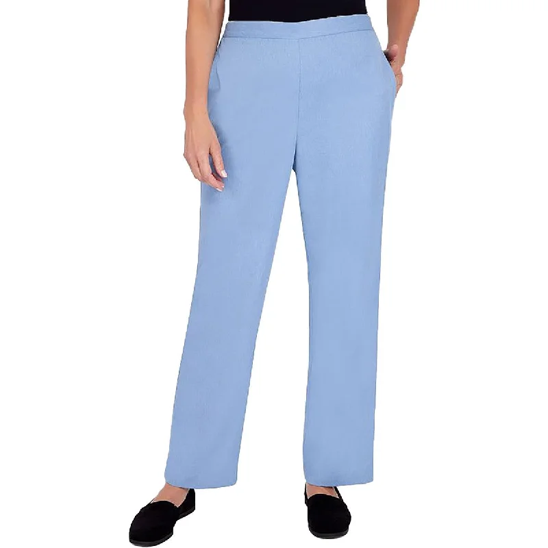 Luxury Style Alfred Dunner Womens Corduroy High Rise Straight Leg Pants