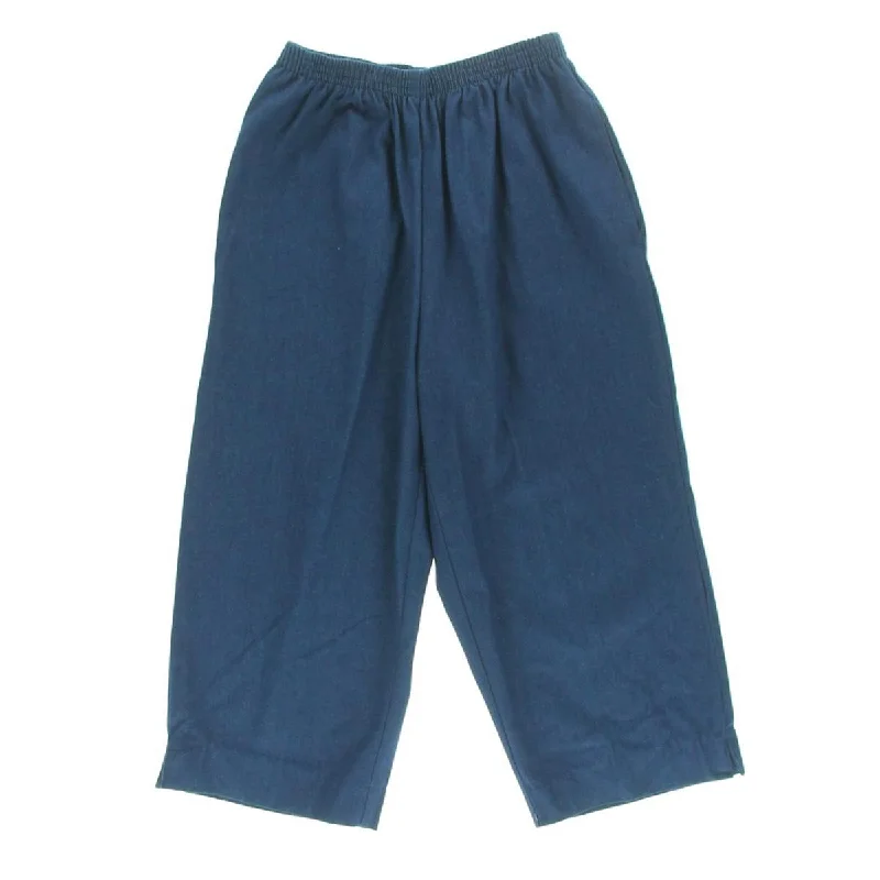Personalized Wear Alfred Dunner Womens Petites Chambray Flat Front Capri Pants