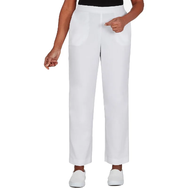 Soft Fashion Alfred Dunner Womens Plus Classic Fit High Rise Wide Leg Pants