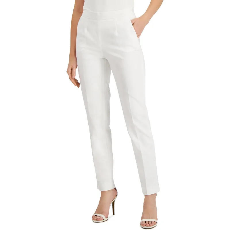 Anne Klein Womens Woven Mid-Rise Dress Pants