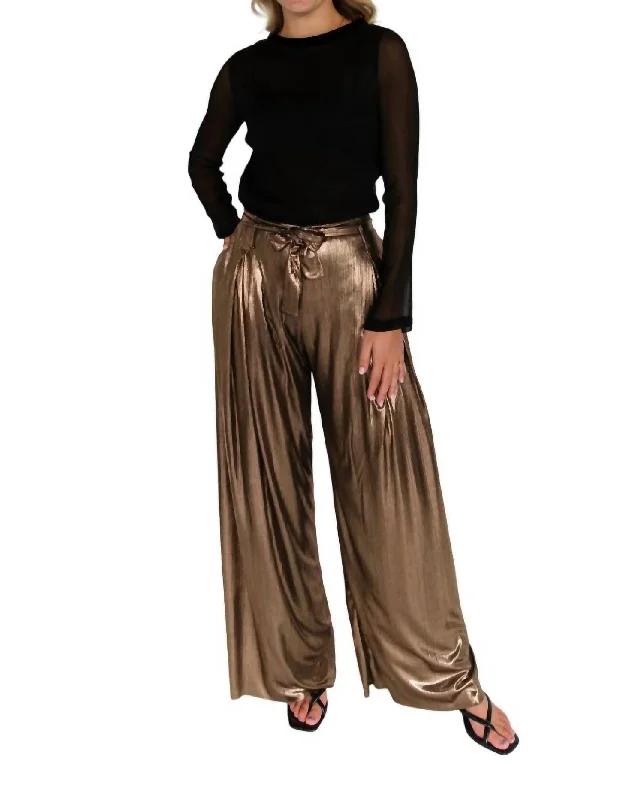 Light Layers Ava Pant In Bronze