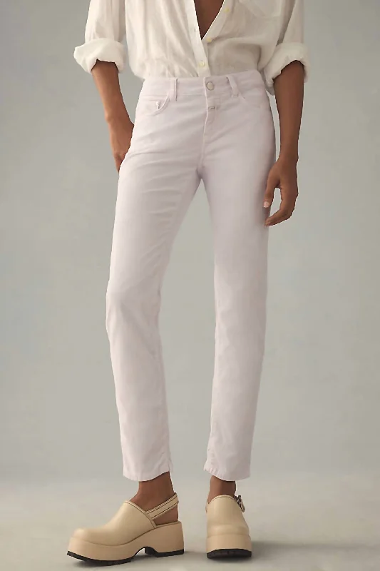 Luxury Classic Baker Pant In Morning Rose
