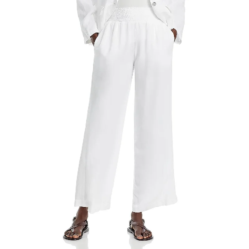 Lounge Chic Bella Dahl Womens Tencel Wide Legs Wide Leg Pants