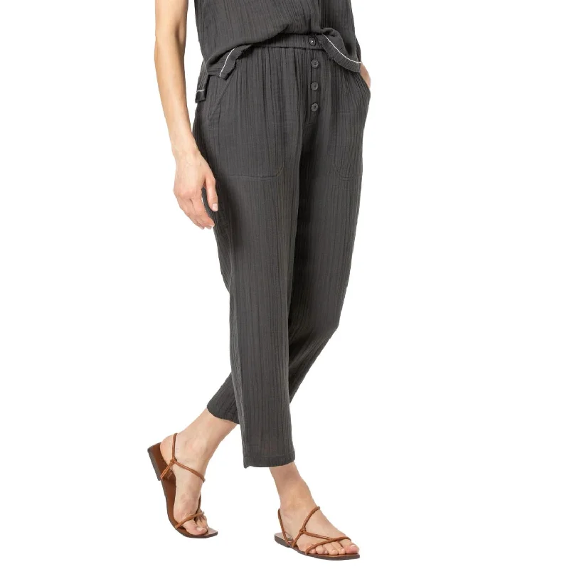 Comfortable Dresses Button Front Pant In Dolphin