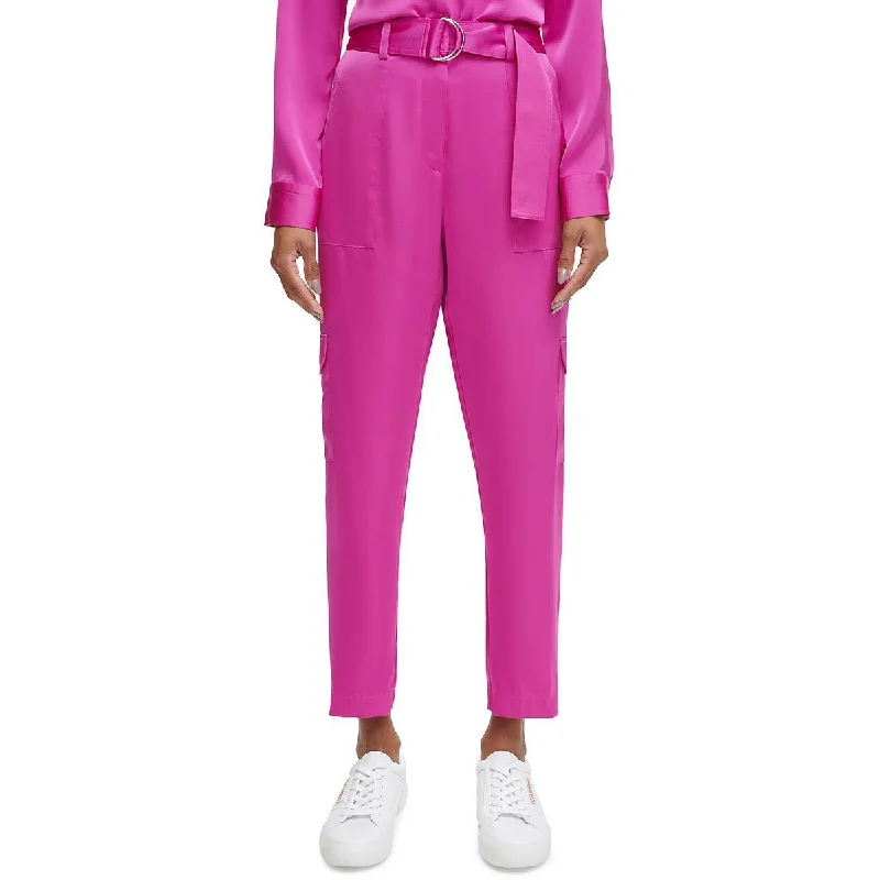 Stylish Fit Calvin Klein Womens Belted High Rise Cargo Pants