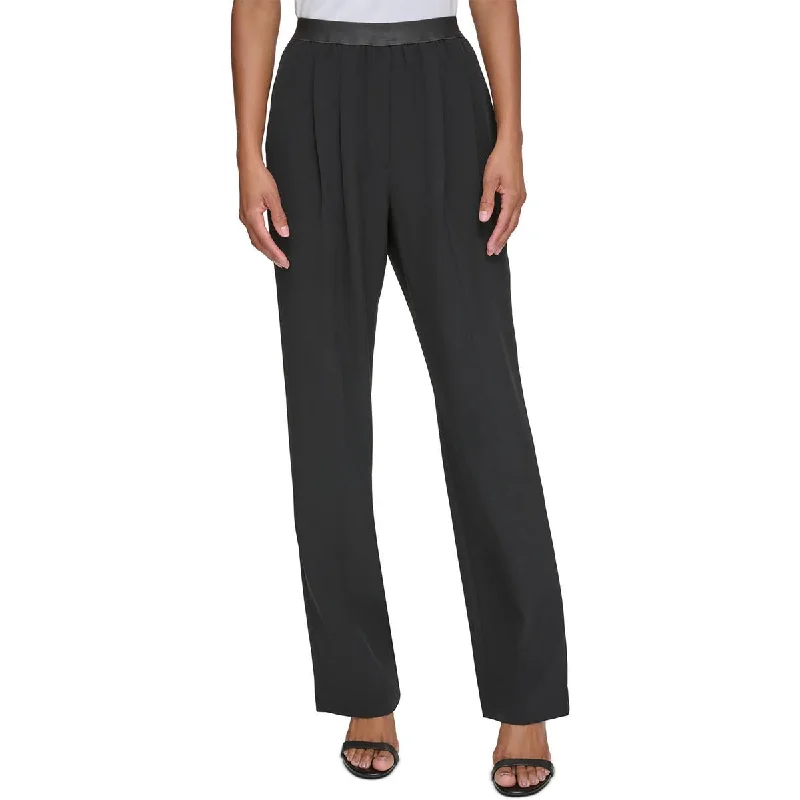 Easy Comfort Style Calvin Klein Womens Office Business Wide Leg Pants