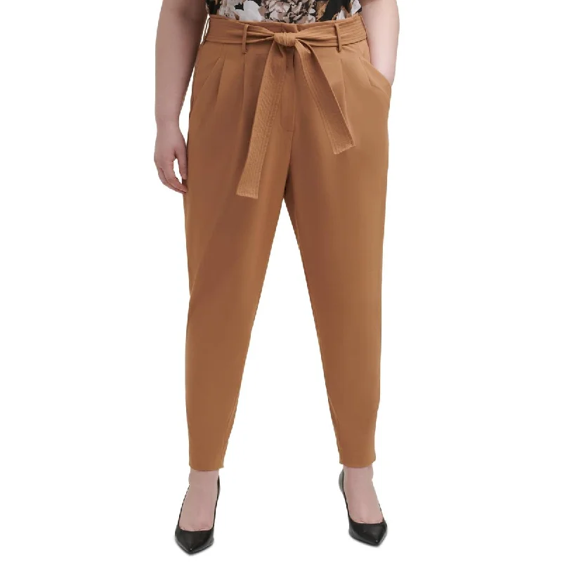 Sports And Leisure Calvin Klein Womens Plus Belted Office Ankle Pants
