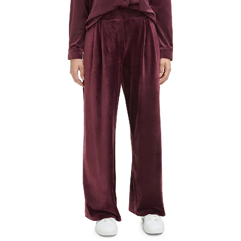 Comfortable Sweaters Calvin Klein Womens Plus Velvet High Rise Wide Leg Pants