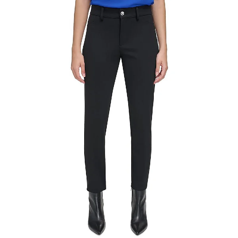 Relaxed Fashion Calvin Klein Womens Stretch High Rise Straight Leg Pants