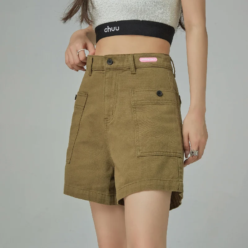 Cozy Footwear Jungle Raider Khaki Wide Shorts