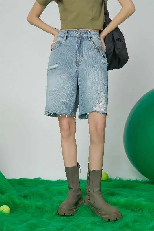 Unique Prints Have To Wait Another Day Denim Shorts