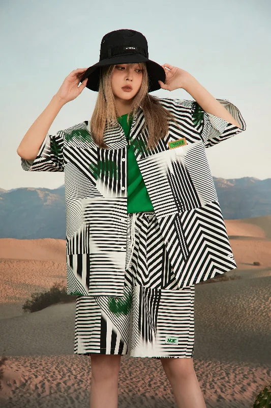 Fashion Style Cosmically Aligned Form Stripes Shorts