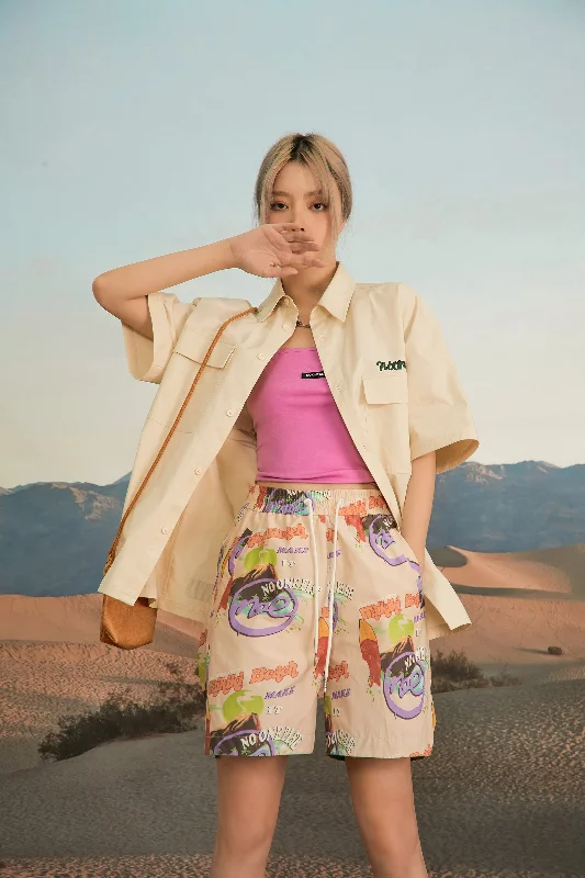 French Style Mind Full Of Unsaid Things Shorts