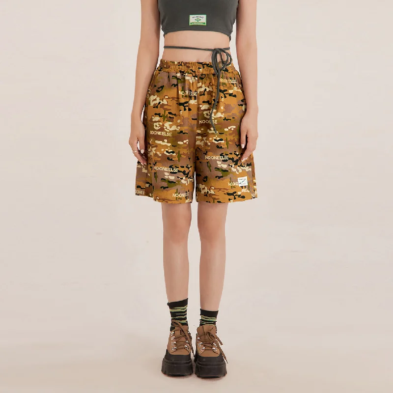 Cozy Chic Trends Cameo Print Bermuda Wide Shorts