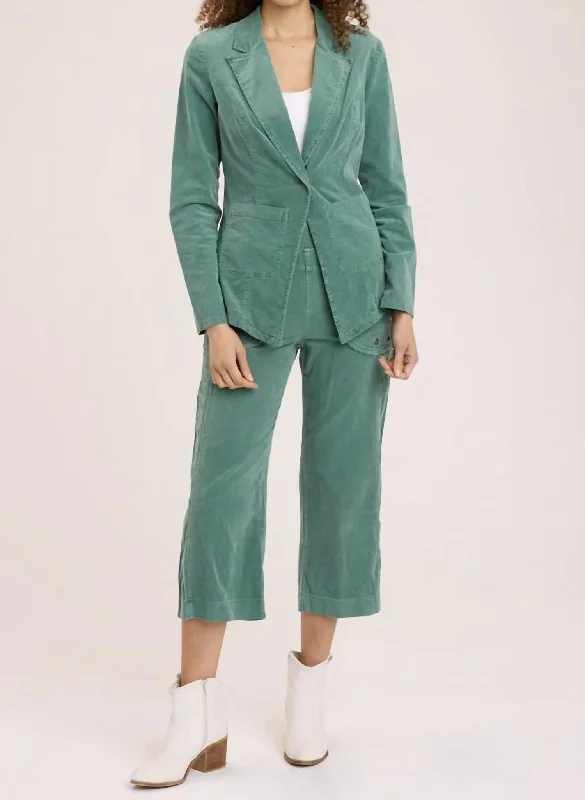 Comfortable Wear Cord Trumble Crop Pant In Juneau Pigment