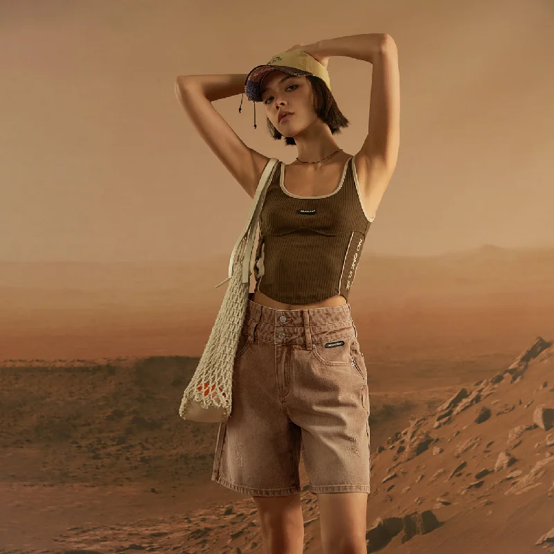Trendy Traveler Wide Denim Shorts