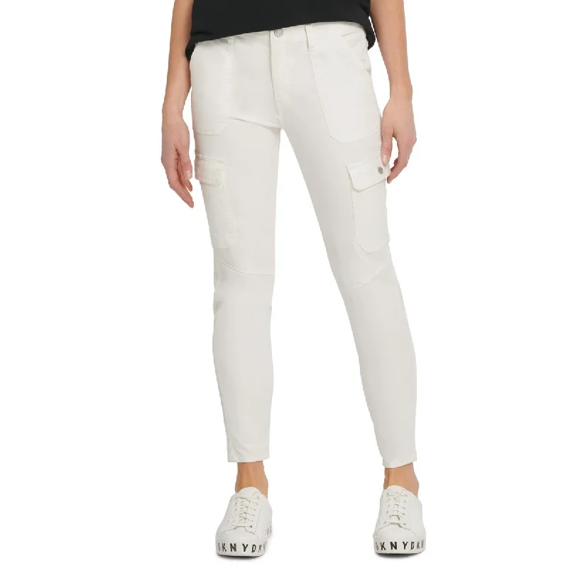 DKNY Womens Denim Skinny Fit Cargo Pants