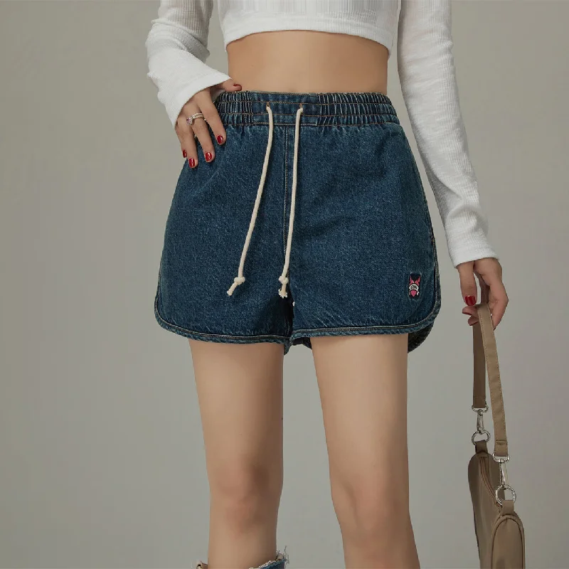 Exquisite Design String Denim Shorts