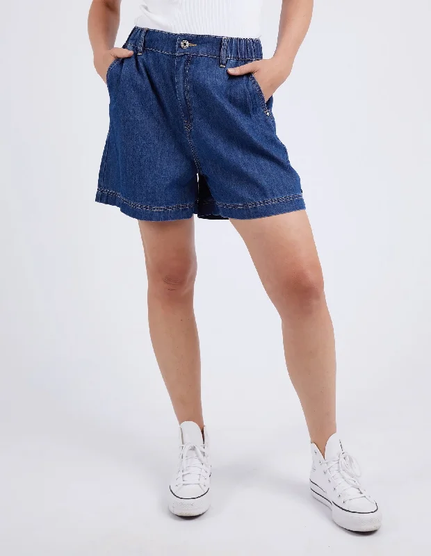 Elm Matilda Denim Short Dark Blue