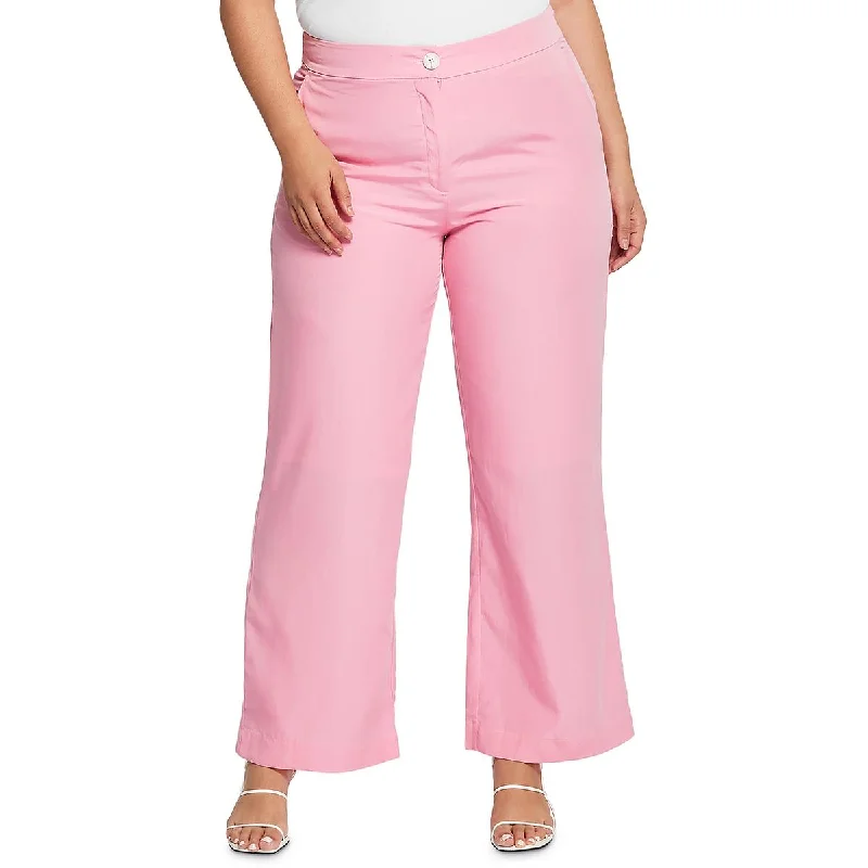 Cozy Look Estelle Womens Plus Textured High Rise Capri Pants