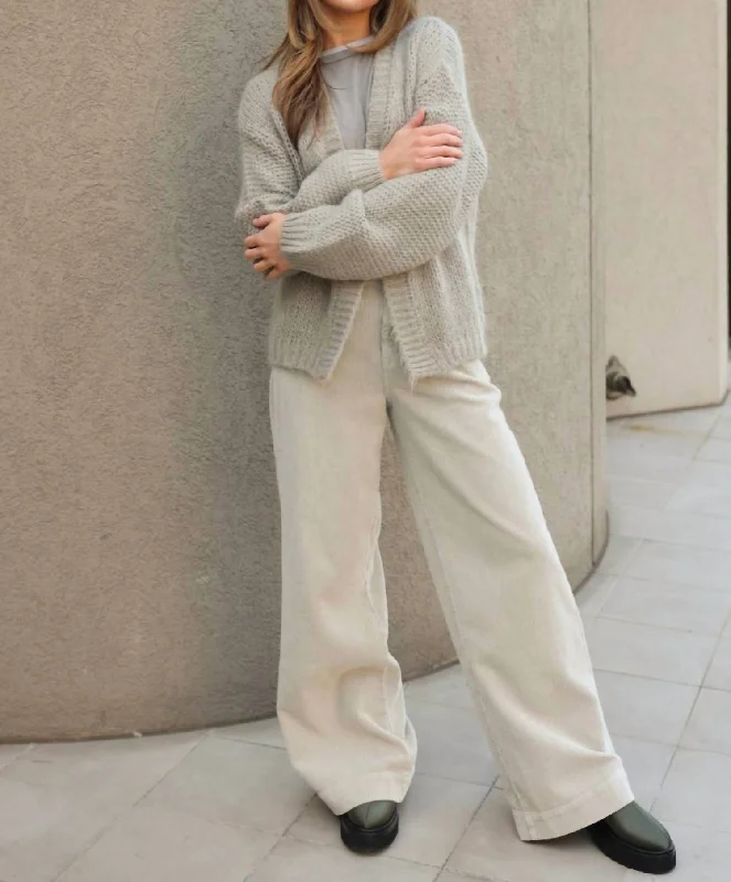 Classic Retro Flared Corduroy Pant In Frosted Sage