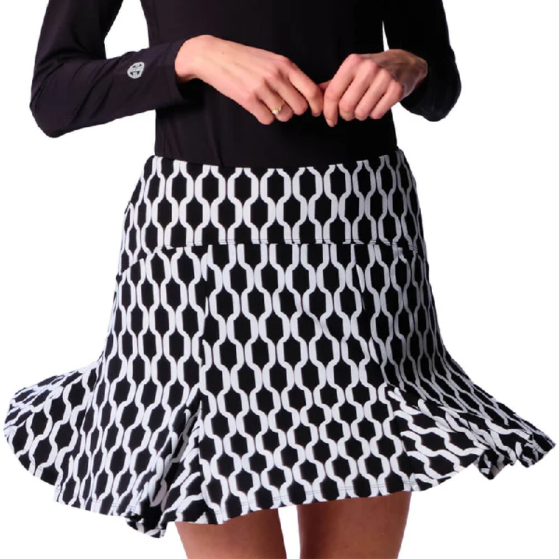 All-Day Comfort G Lifestyle 17-Inch Flare Skort - Black Geo