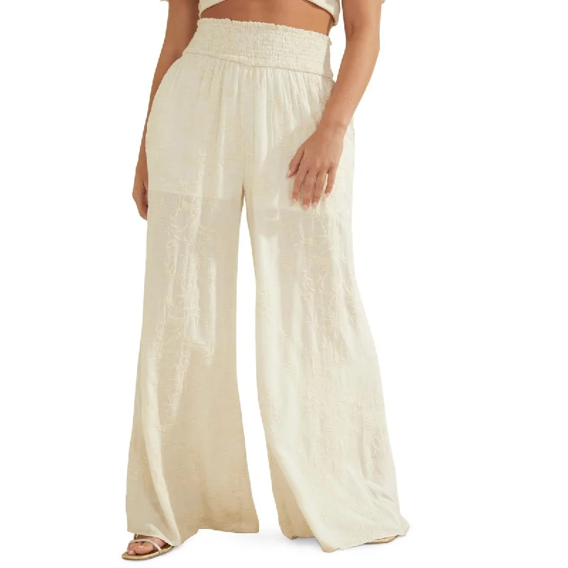 Customized Version Guess Womens Miya Smocked Wide Leg Palazzo Pants