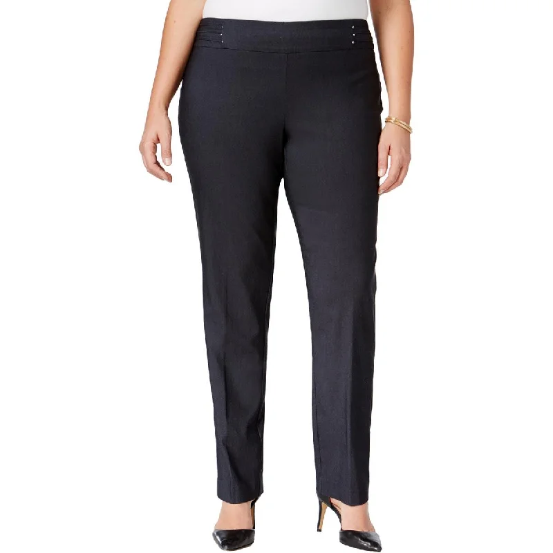 Layered Comfort JM Collection Womens Plus    High Rise Slim Skinny Pants