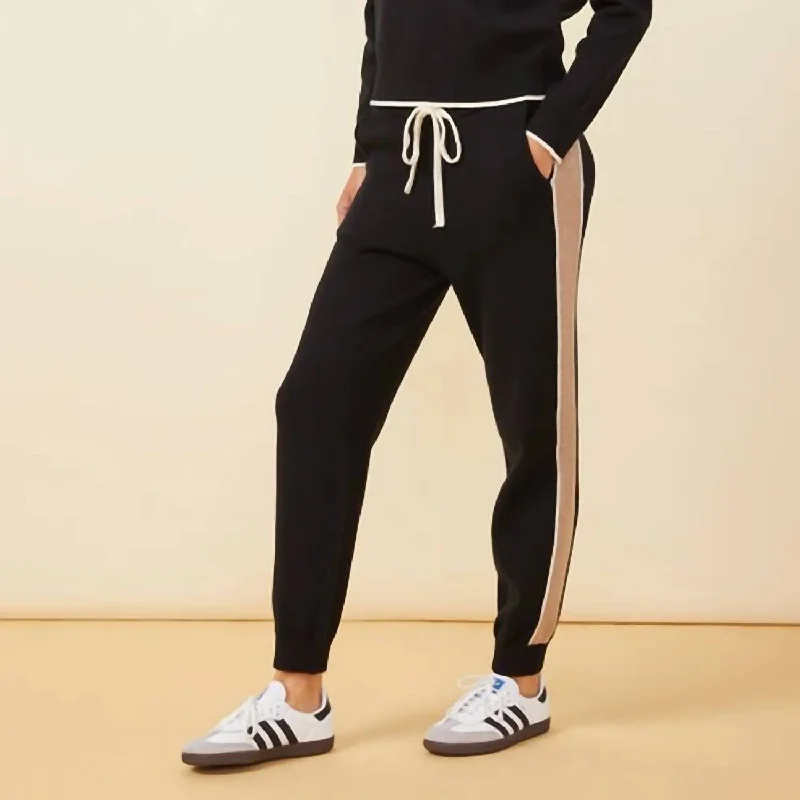 Casual And Casual Jogger Contrast Stripe In Blab/camel