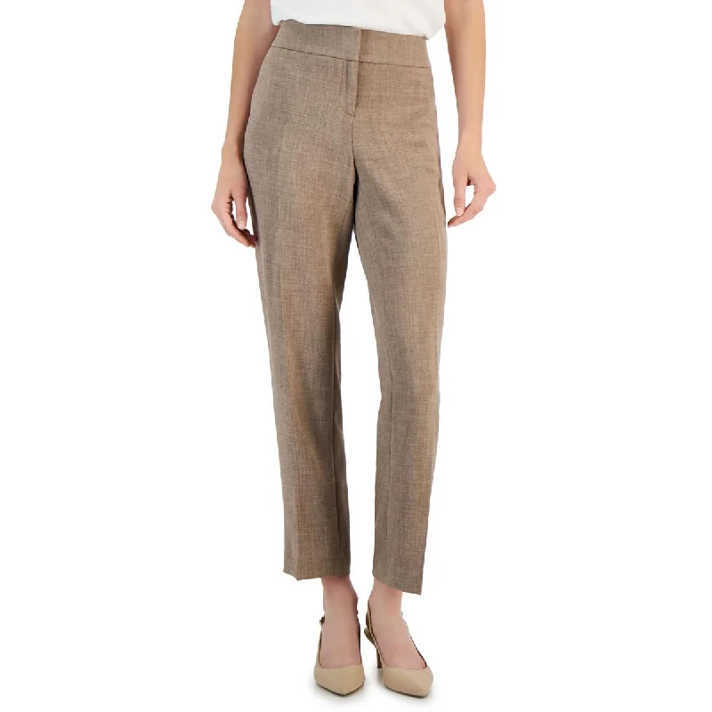 Comfortable Design Kasper Womens Petites Mid-Rise Ankle Straight Leg Pants