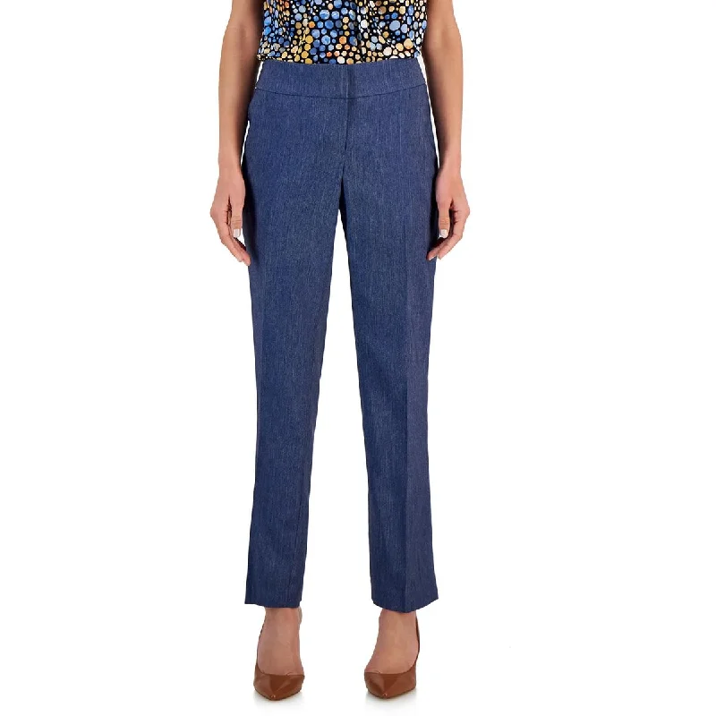 Ultra-lightweight Kasper Womens Pleated Office Straight Leg Pants