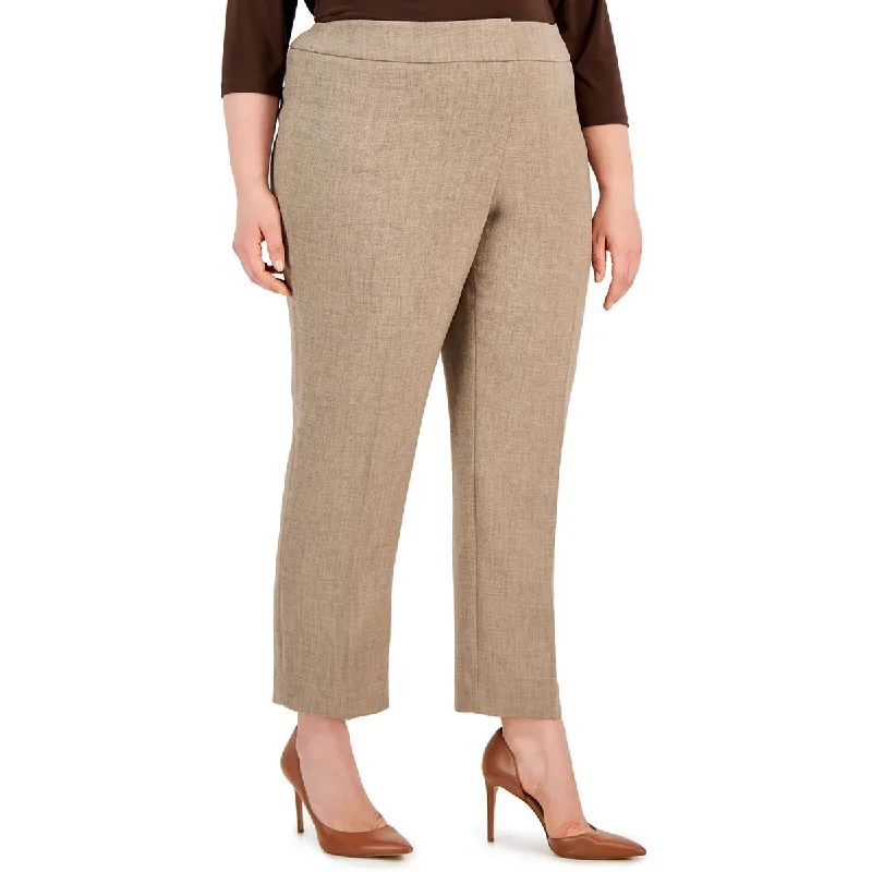 Modern City Kasper Womens Plus Gathered Slim Leg Ankle Pants